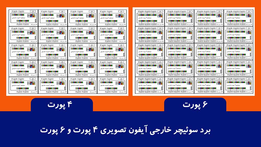 برد سوئیچر خارجی آیفون تصویری